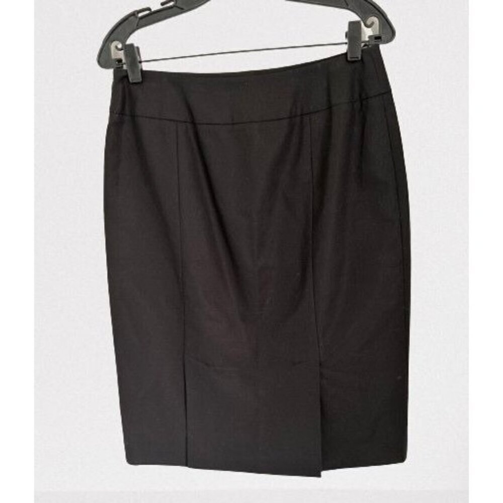 Lafayette 148 New York Pencil Skirt Black Lined Cotton Size 6